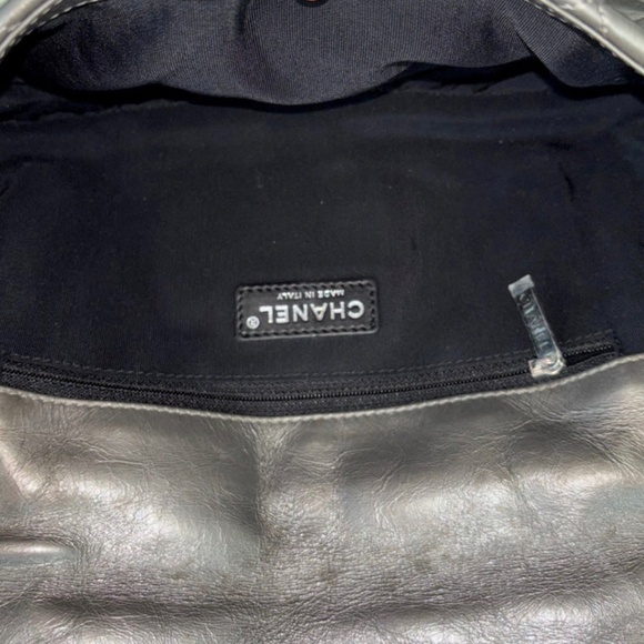 Authentic Chanel Grey CC Chain Me Timeless Flap Lambskin Leather Shoulder Bag - Picture 12 of 13